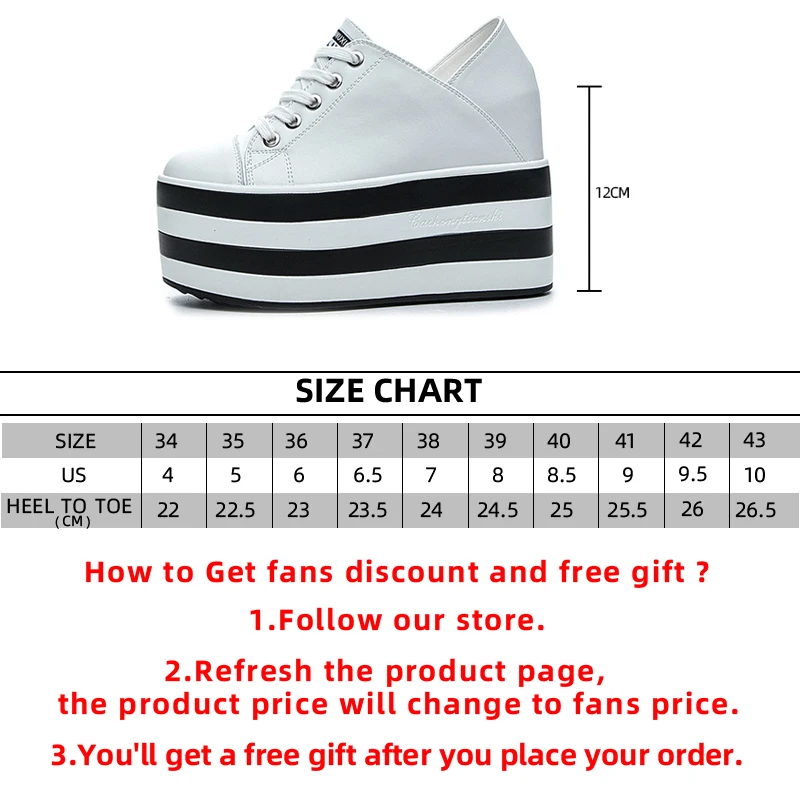 2023 Fashion New Genuine Leather 12cm Chunky Sneakers Wedge Platform Lace Breathable Heels Shoes Vulcanized Summer Females Shoes