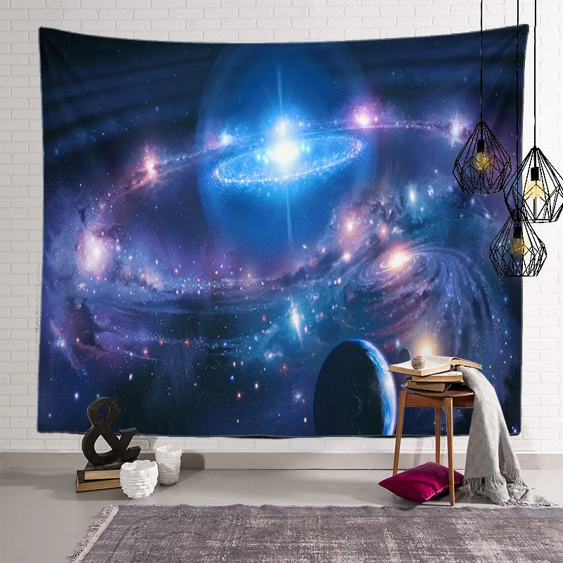 

Colorful Galaxy Outer Space Large Tapestry Wall Hanging Psychedelic Planet Wall Tapestries For Home Dorm Living Room Decoration