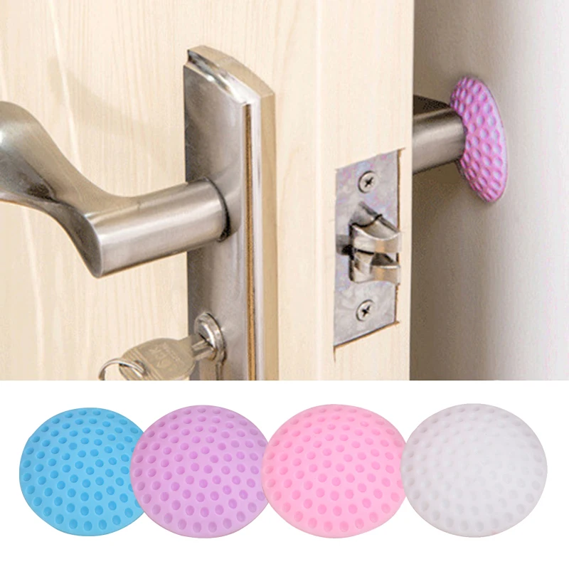 

3pc Soft Rubber Pad To Protect The Wall Self Adhesive Door Stopper Golf Modelling Door Fender Stickers Crash Pads Mute Doorknob