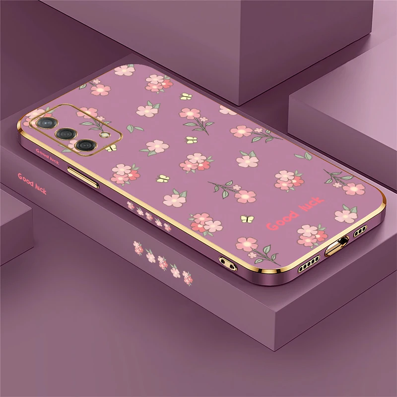 Силиконовый чехол с цветочным узором для OPPO A92 A91 A83 A77 A77S A76 A75 A79 A96 A94 A95 A93 2020