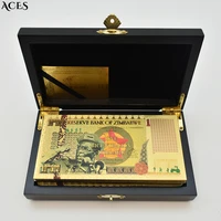 50pcs zimbabwe gold foil banknotes one bicentillion dollars fluorescent money box collection fake money unique craft collection