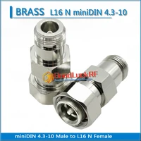 l16 n female to minidin mini din 4 3 10 male plug socket straight brass coaxial 4310 rf connector adapters