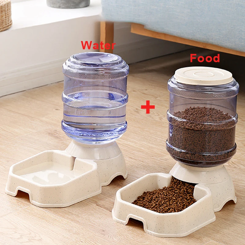 

3.8L Automatic Dog Feeder Pet Bowl Large Capacity Fountain Dog Cat Water Bottle Pet Feeding Bowls Waterer Dispenser for Cats