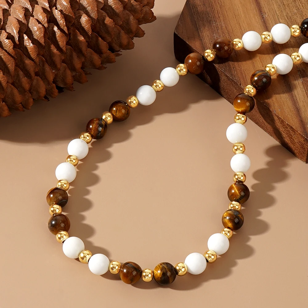 1 шт. медные бусины 4 мм в богемном стиле желтый тигровый глаз белый гигантский