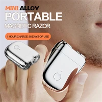usb rechargeable electric shaver mini portable face cordless shavers wet dry painless small size machine shaving for men