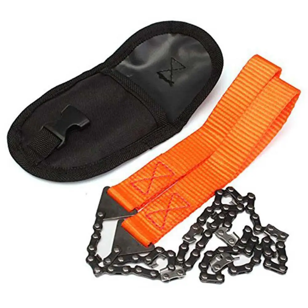 

Pocket Chainsaw Portable Survival Chain Saw with Bag Multi-function Outdoor Emergency Chainsaw Cutting Tools Handheld Chain Saw