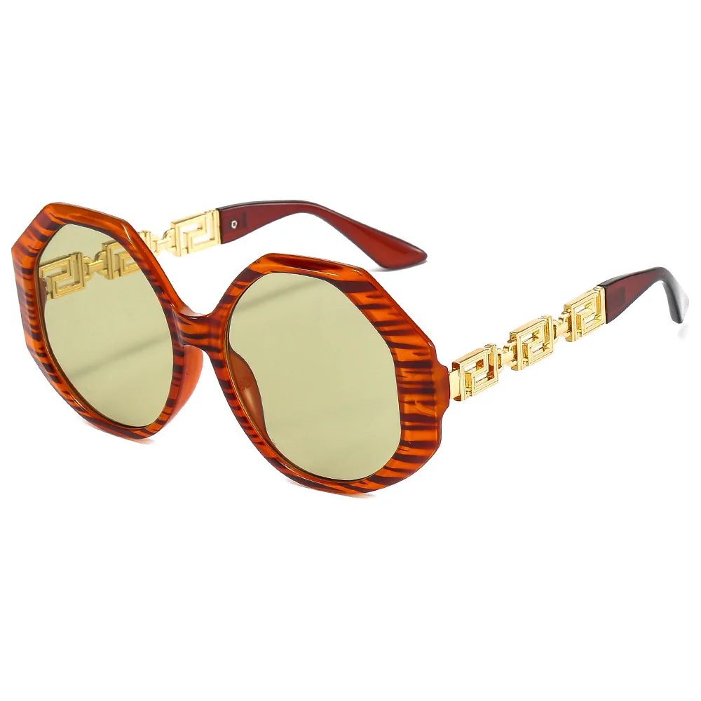 

New Fashion PC Big Frame Men's and Women's Sunglasses Personality Polygonal Modern Retro Sunglasses Sunglasses