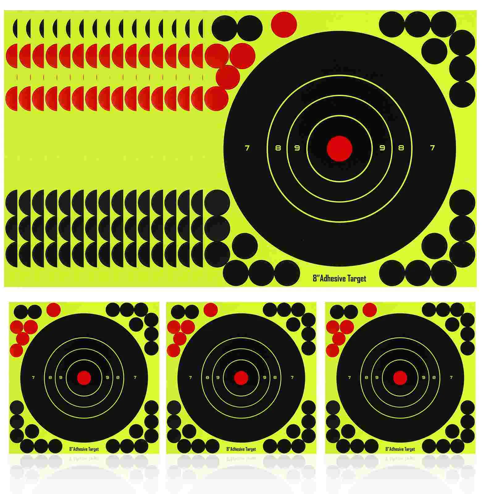 

30 Pcs Target Paper Zone Targeted Shooting Aiming Papers Round Stickers Pvc Self-adhesive