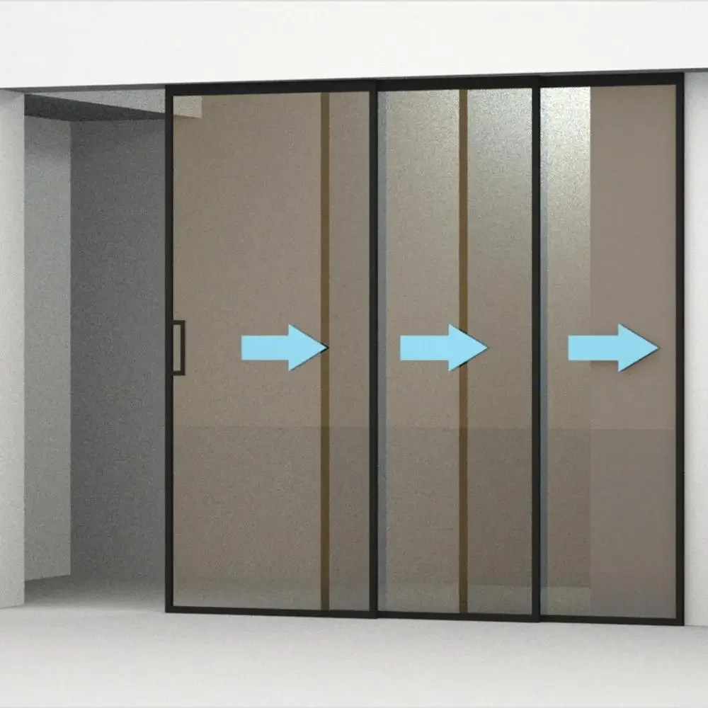 HEBO 3 двери синхронизируют телескопические скользящие ролики для внутренней