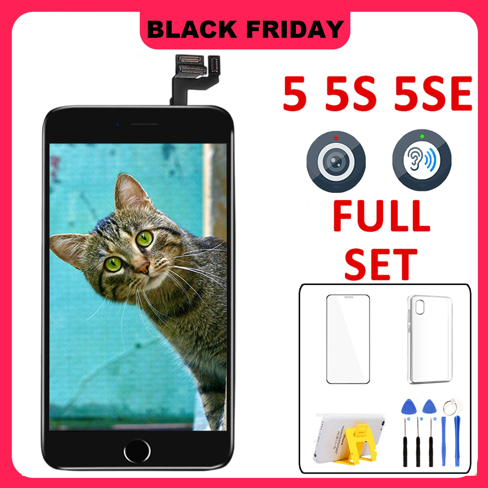 Полный комплект ЖК-дисплея для iPhone 5 5S 5C SE 2016 сменный сенсорный дигитайзер в сборе