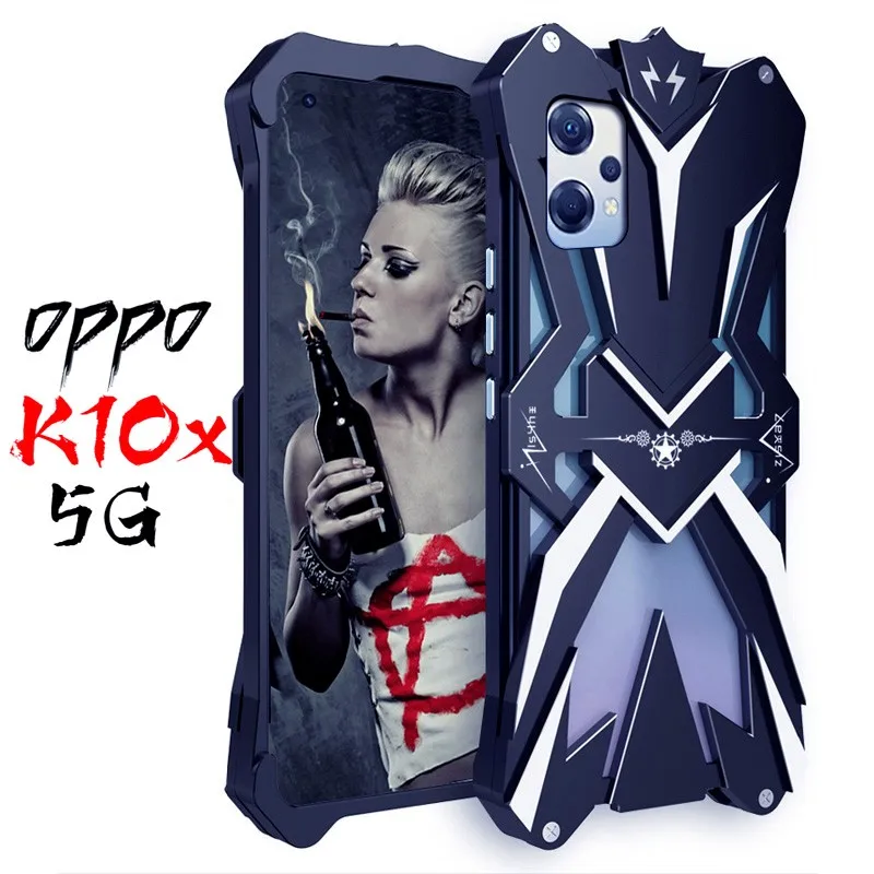 Роскошный усиленный металлический алюминиевый чехол Zimon для телефона Oppo K11x K10