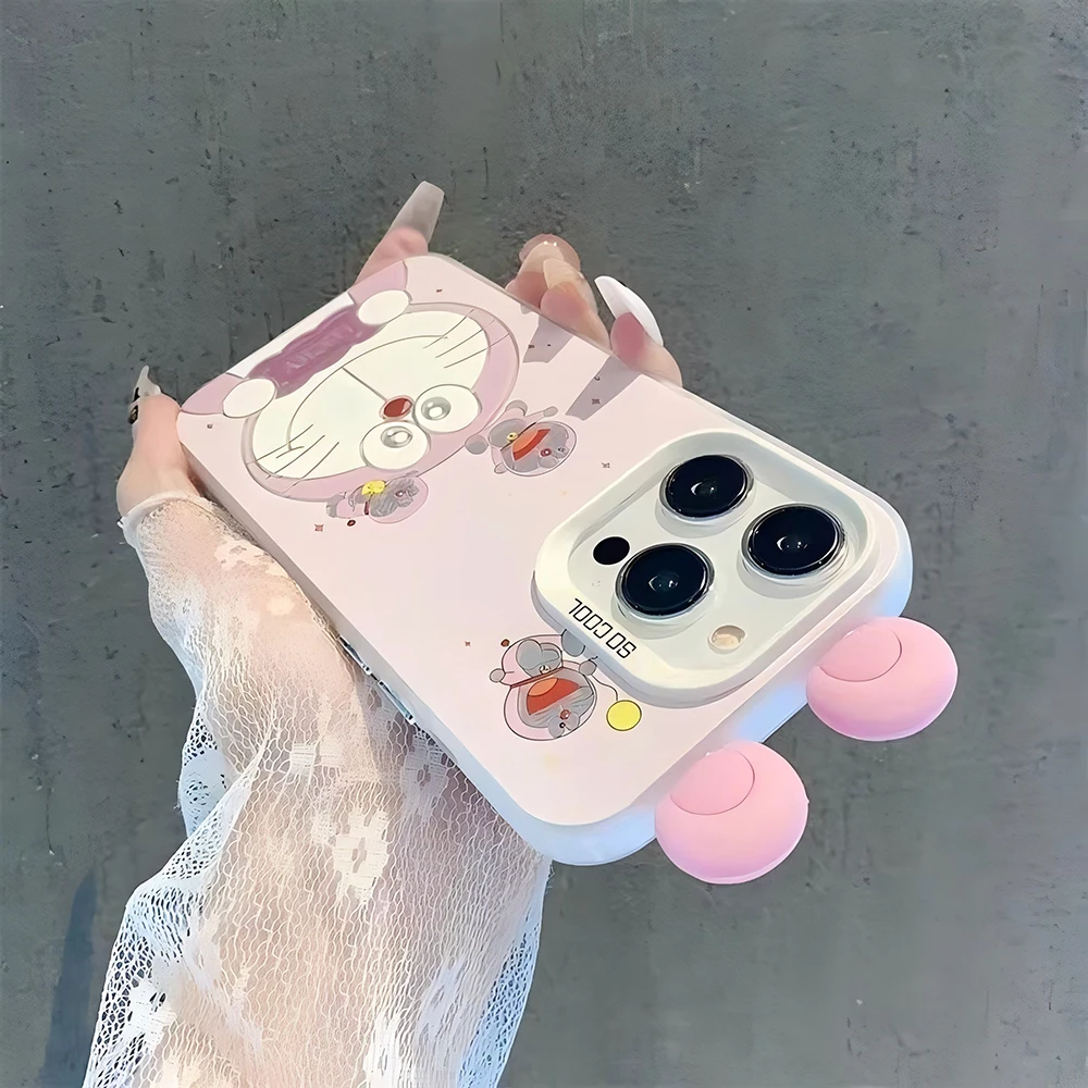 Lovely D-Doraemon Couple Phone Case for OPPO A16 A17 A18 A31 A37 A38 A55 A57 A58 A74 A76 A78 A94 A98 4G 5G Y2k Matte Shockproof