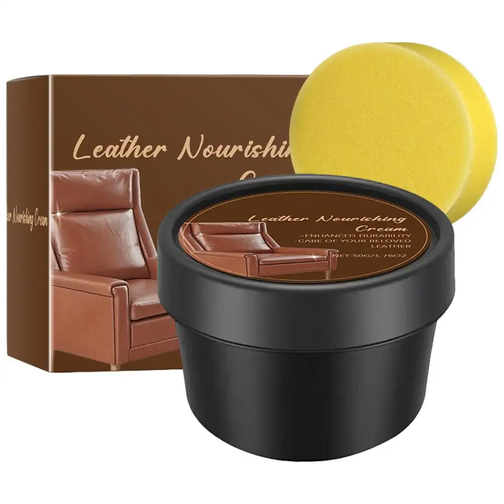 

50 г крем для ухода за кожей, восстановитель кожи для кожаной одежды, брюк, сумки, полировка автомобильных сидений, питательный кондиционер для кожи