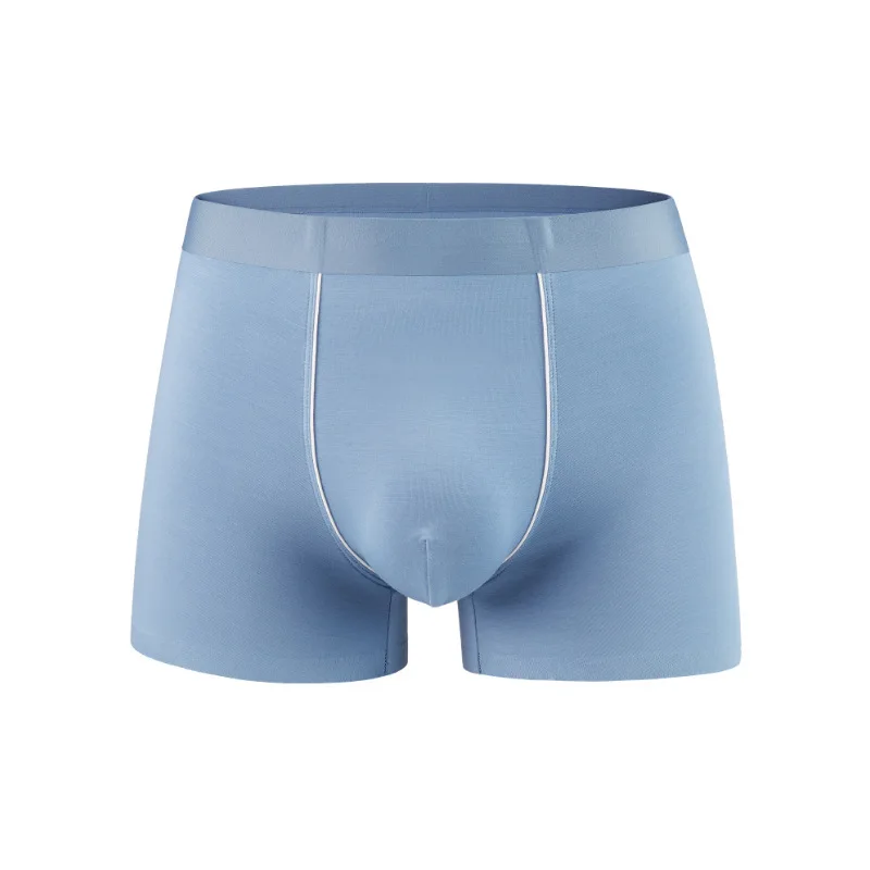 3-piece combination men's modal underwear high elastic plus size seamless boxers solid color boyshort men