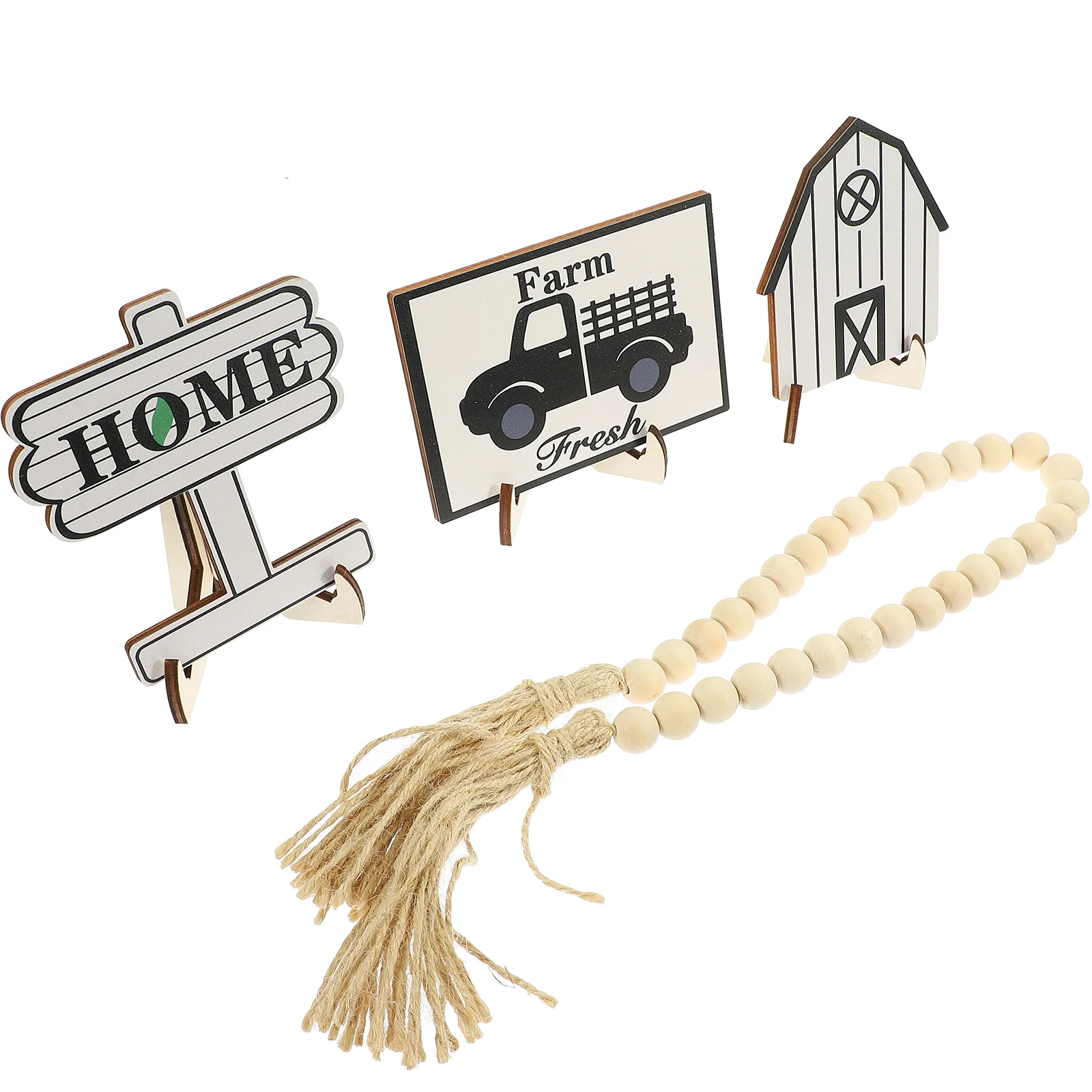 

1 Set Tired Tray Ornament Rustic Farmhouse Decoration Wood Crafts Desktop Ornament