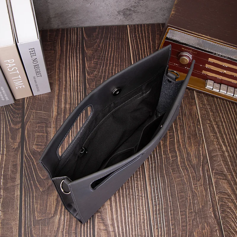 Кожаный мужской портфель модная деловая офисная универсальная сумка через плечо