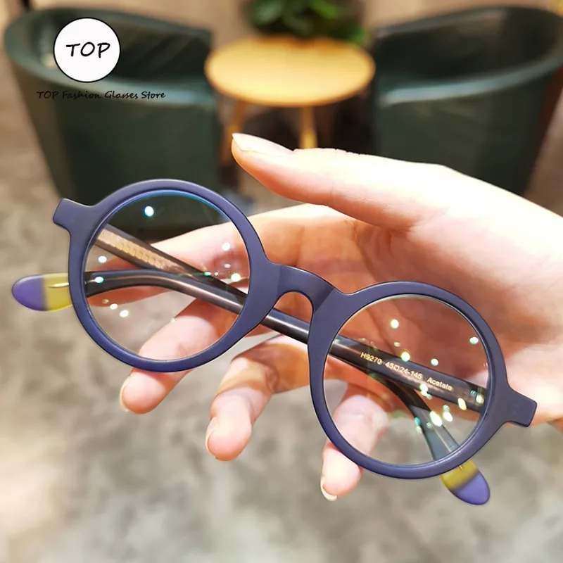 Ретро простая пластина индивидуальная круглая оправа ручной работы женская для