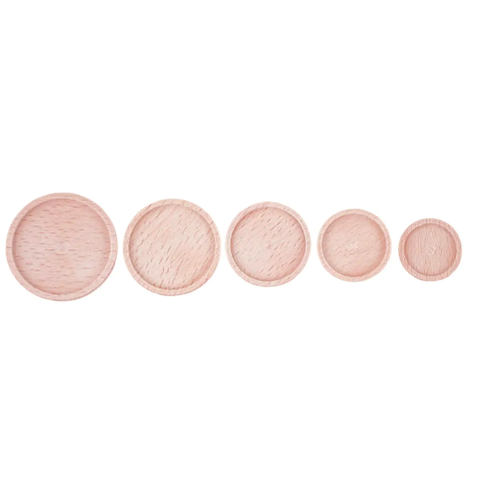 

1/12 Miniature Dish Unpainted Wooden Ornament for Dollhouses DIY Accessories