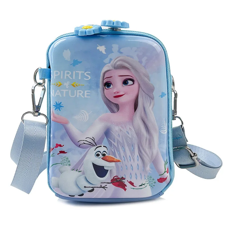 

Disney Frozen Children's Shoulder Bag Fashion Cartoon Elsa Print Large Capacity Zipper Baby Girls Change Purse Crossbody Bag