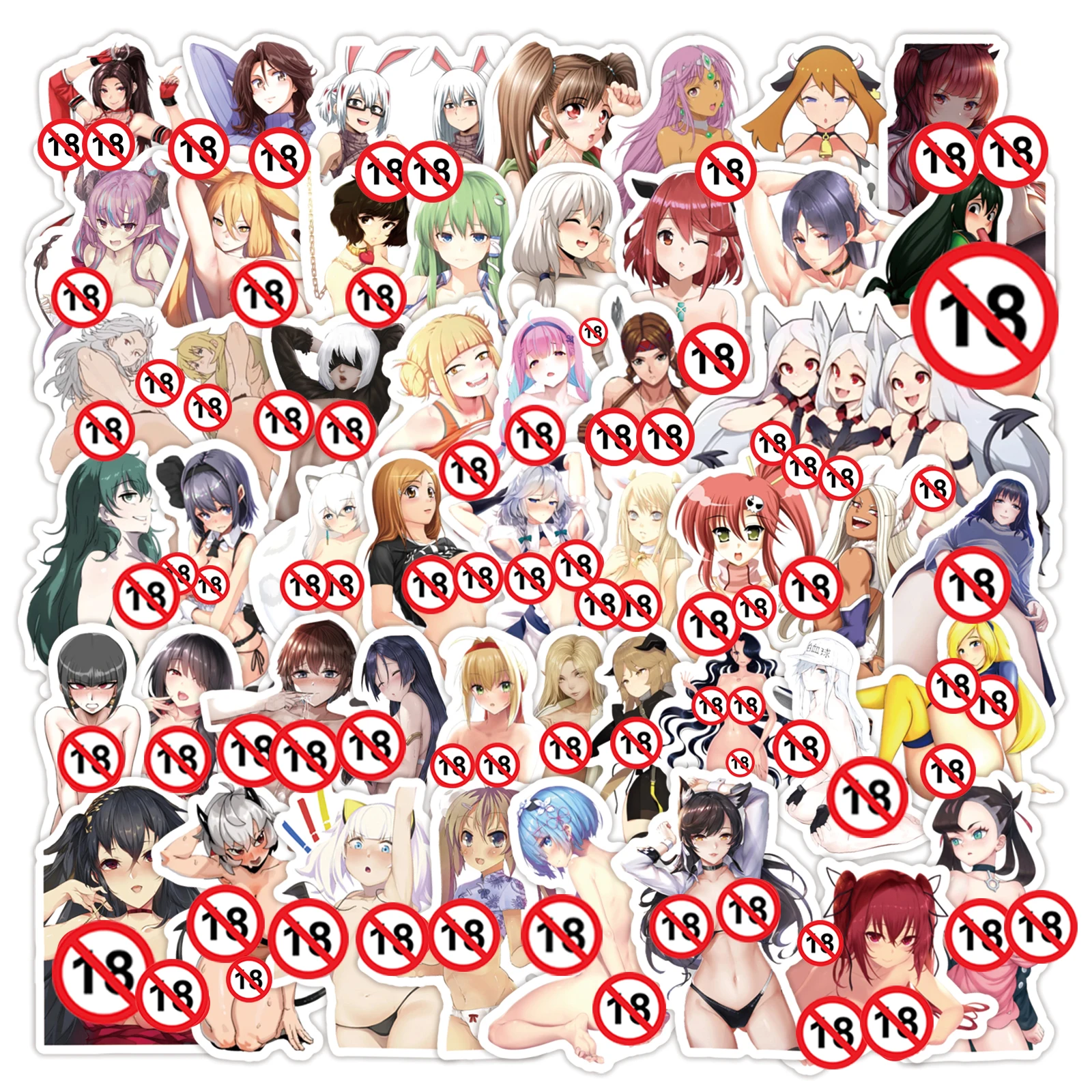 10/30/50/100 шт. взрослые голые сексуальные Waifu хентай наклейки Suncensored для ноутбука