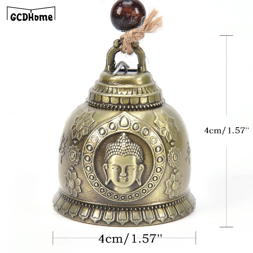 1PCS Gift Crafts For Good Luck Lucky Blessing Feng Shui Wind Chime Buddha Statue Pattern Bell Fortune Home Car Hanging Decor - купить по