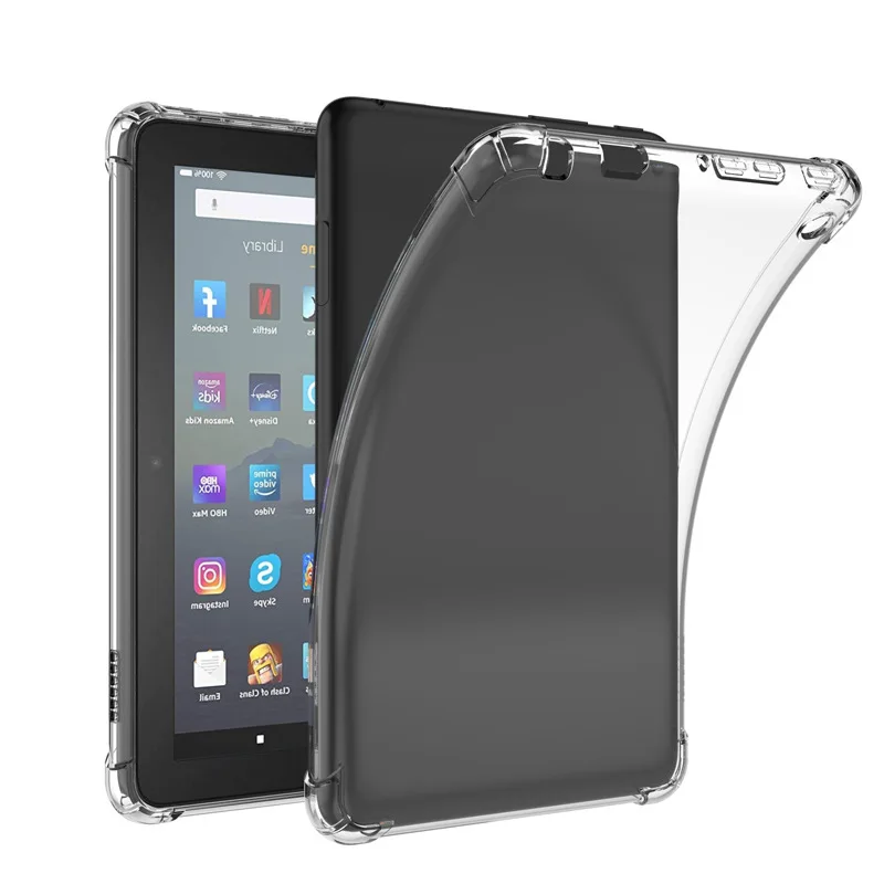 Shockproof Silicone Case For All-New Amazon Fire 7 Tablet 2022 12th Gen 7 inch Tablet Case Flexible Clear Transparent Back Cover