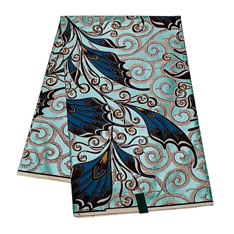 

African Golden Wax Fabric 100% Cotton High Quality Nigeria Loincloths Fabrics Wax Print Ankara Batik Pagne Sewing Tissu TG0806