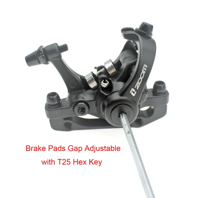 ZOOM Bicycle Disc Brake Aluminum Alloy F160 R160 Mountain Road MTB Bike Mechanical Caliper Disc Brakes Cycling Double Brake 4