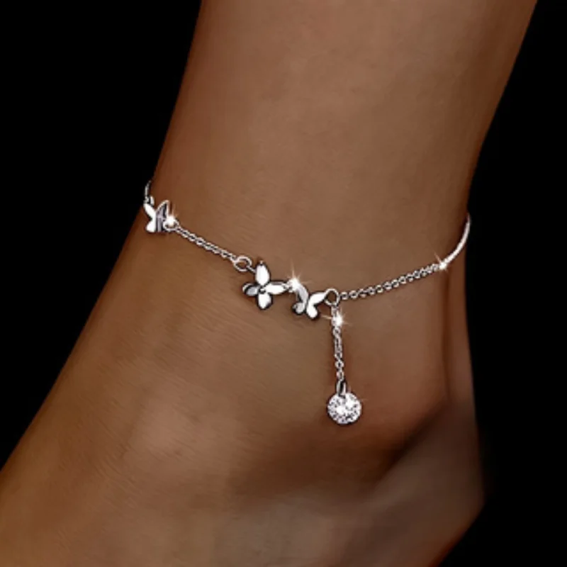 Новинка 2024 модная цепочка с подвеской-бабочкой анклет Женский