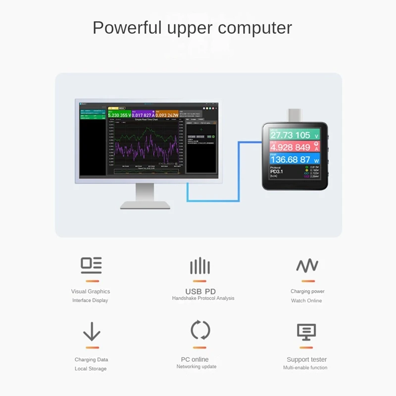 Портативный цифровой вольтметр и амперметр Power-Z KM003C