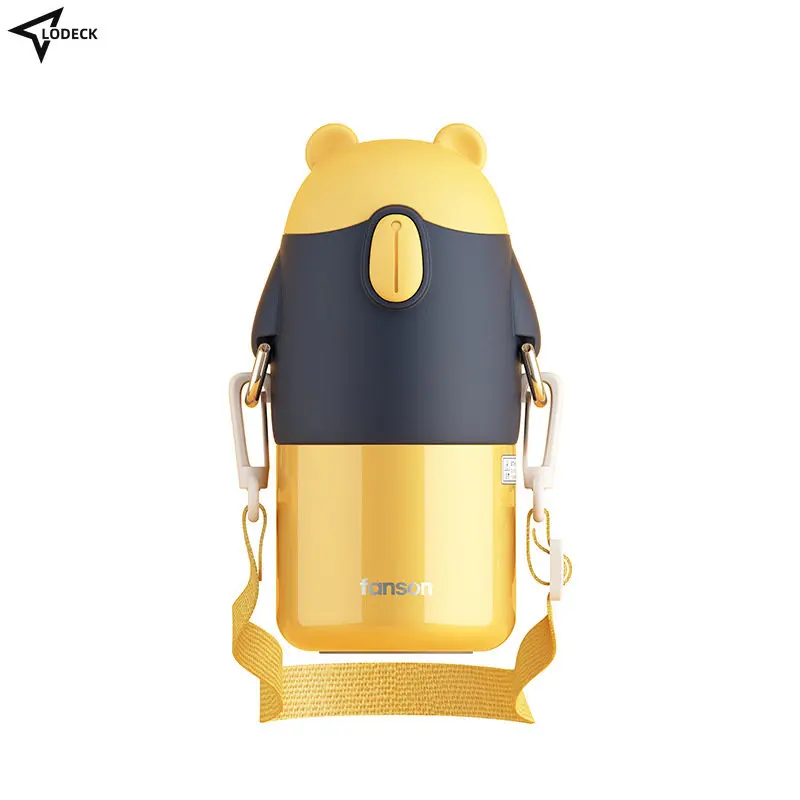 

Children's Thermal Pot Hip Flask Stainless Steel Themo Bottles Bear Bottle Drinker Pipette Child Vacuum Cup Kids Water Termo