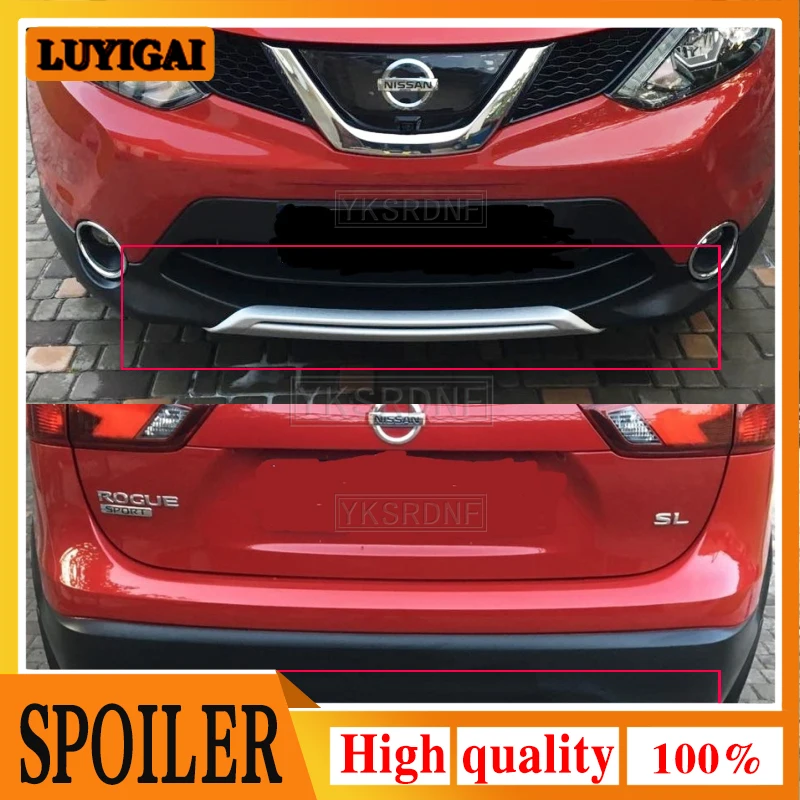 

For Nissan Qashqai Dualis J11 2014-2017 Front and Rear Bumper Skid Protector Guard Plate High Quality good ABS Accessories 2PCS