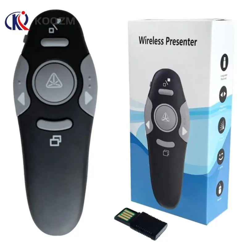 

Пульт-указка дистанционного управления для показа презентаций, 2.4 Гц, беспроводной, USB, Powerpoint, для учителей, красный лазер
