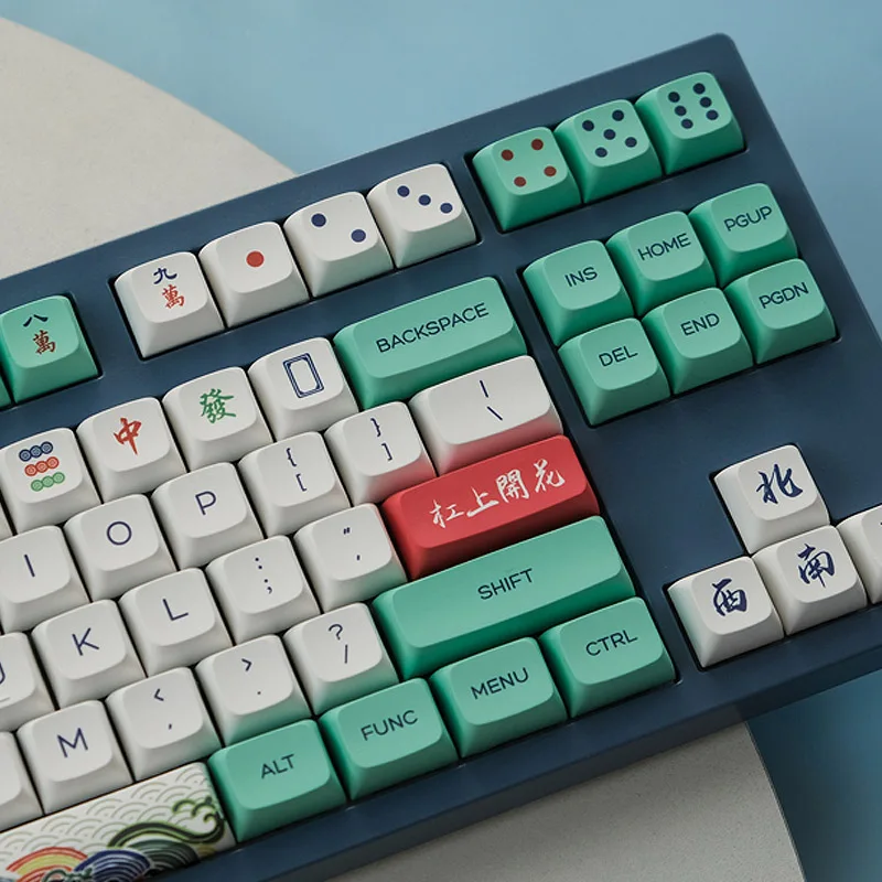 

Колпачки для клавиш PBT 130 клавиш колпачки для клавиш Маджонга QX профиль сублимационная механическая клавиатура колпачок для MX Switch 61 /68 /87 /104 /108