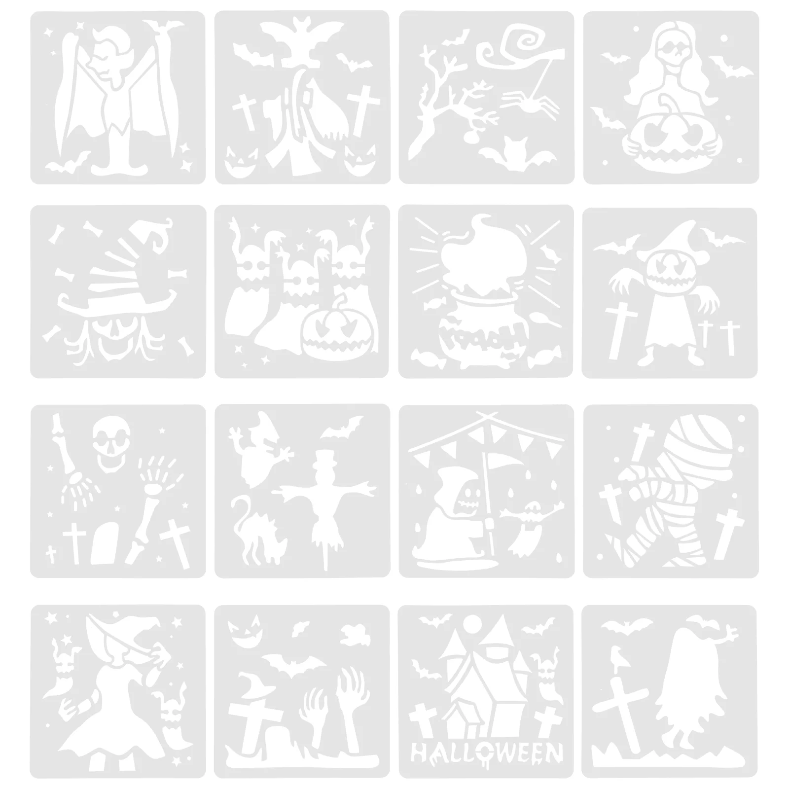 

32pcs Paint Stencils Painting Templates Reusable Stencils Drawing Tool