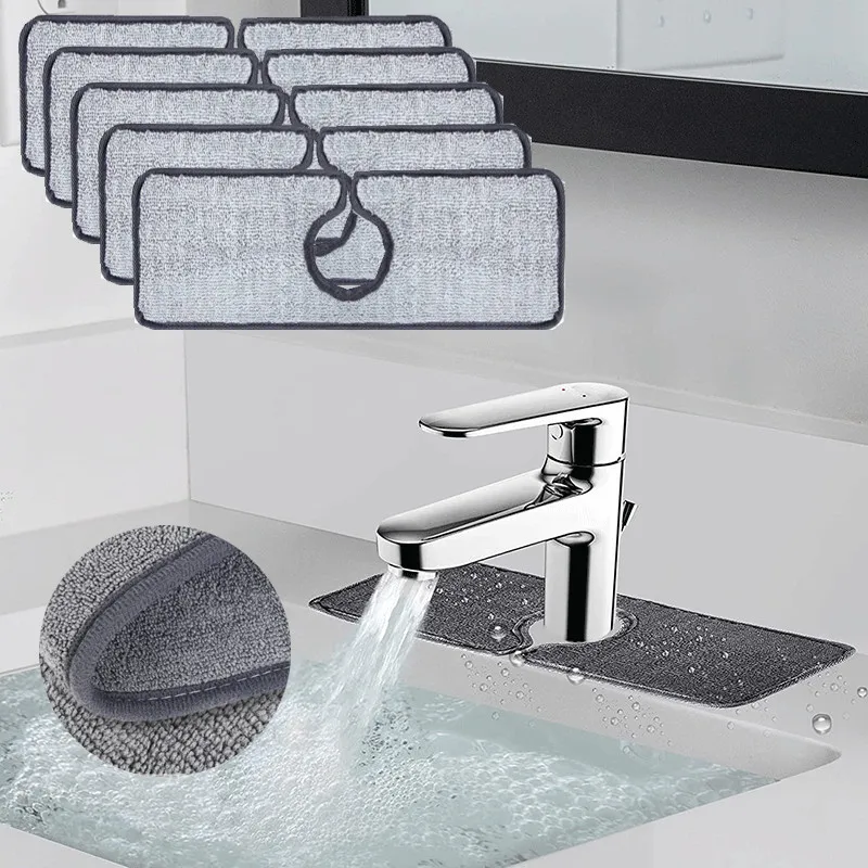 

Kitchen Bathroom Faucet Absorbent Mat Sink Splash Guard Microfiber Splash Catcher Countertop Protector Countertop Waterproof Pad