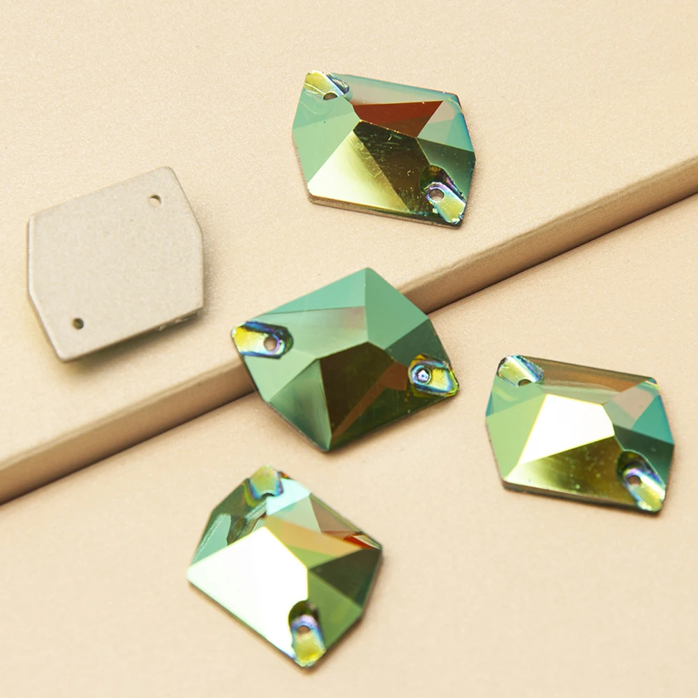 YANRUO 3265 космические изумрудные AB пришитые на камни драгоценные камни трико стеклянные стразы с плоской задней частью DIY хрустальные камни рукоделие для платья