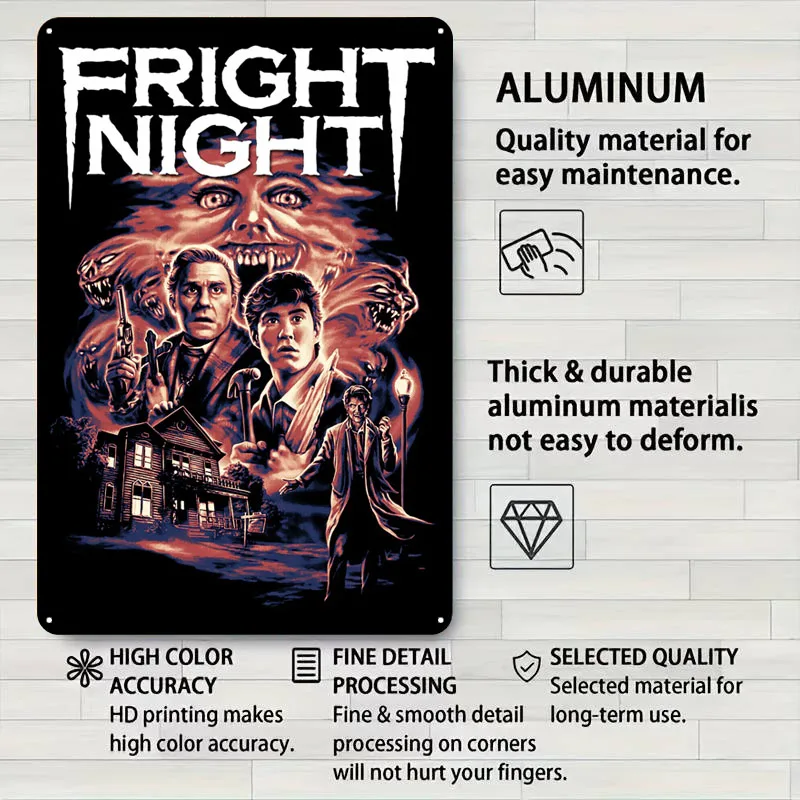 Металлическая вывеска ужасов в стиле 80-х годов постер с фильмом настенное