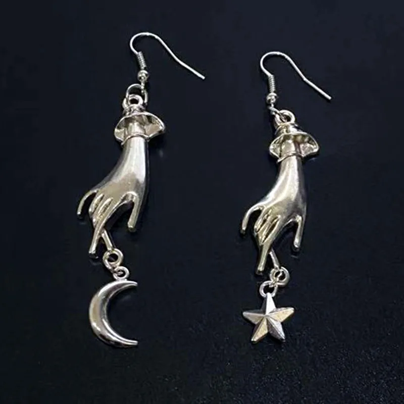 

New Products Hot Selling Fashion Trend Jewelry Creative Design Star Moon Pendant Earring Jewelry