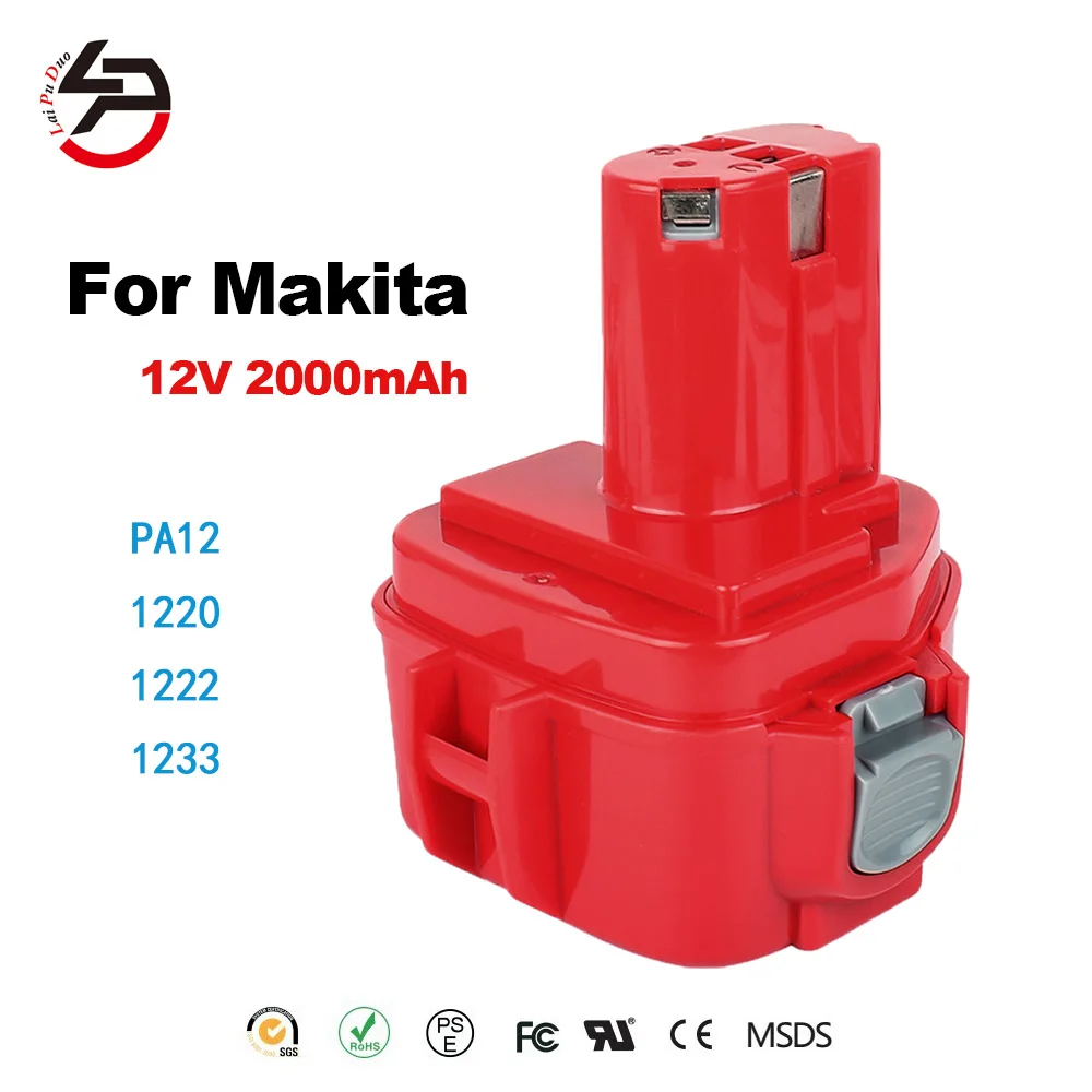 

12V 2000MAH Ni-CD Replacement Batteries for Makita Power Tool Cordless Battery PA12 1220 1222 1235 1233S 1233SB 1235A 6271D