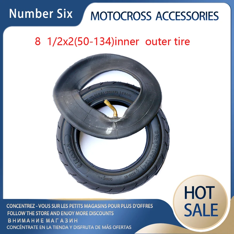 

8.5 Inch 8 1/2X2 (50-134) Tyre Inner Tube Fits Baby Carriage Wheelbarrow Electric Scooter Folding Bicycle 8.5*2 Wheel Tire 8.5x2