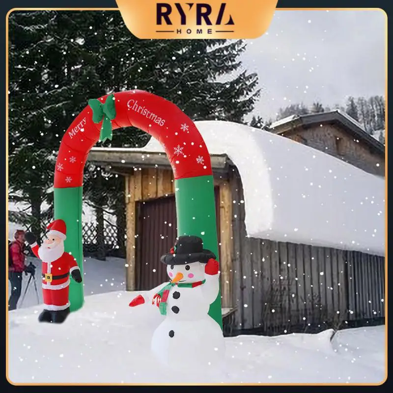 

Hot 2.4m Inflatable Arch Santa Claus Snowman Christmas Outdoors Ornaments Xmas New Year Party Home Shop Yard Garden Decoration