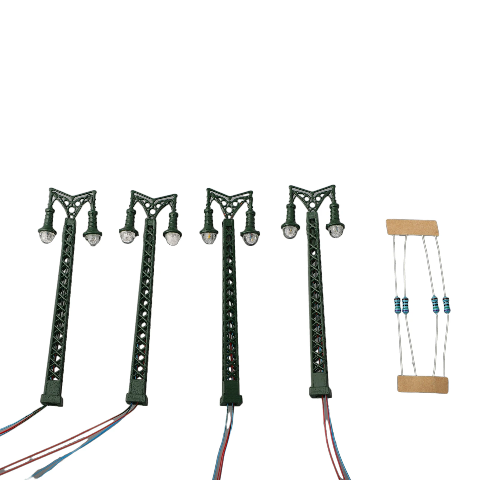 4 шт. модель железнодорожных фонарей решетчатая мачта макет света N пейзажа