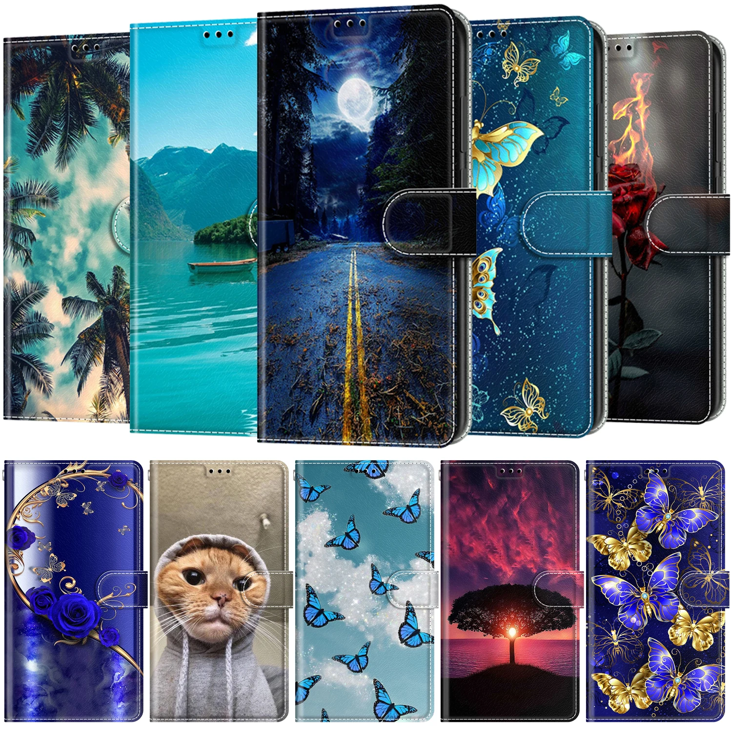 

Leather Book Cover For Huawei P10 P20 P30 Lite Pro Nova 3e 4e Case Phone Case For Huawei Y5 Y6 Y9 Prime P Smart Z Plus 2019 Case