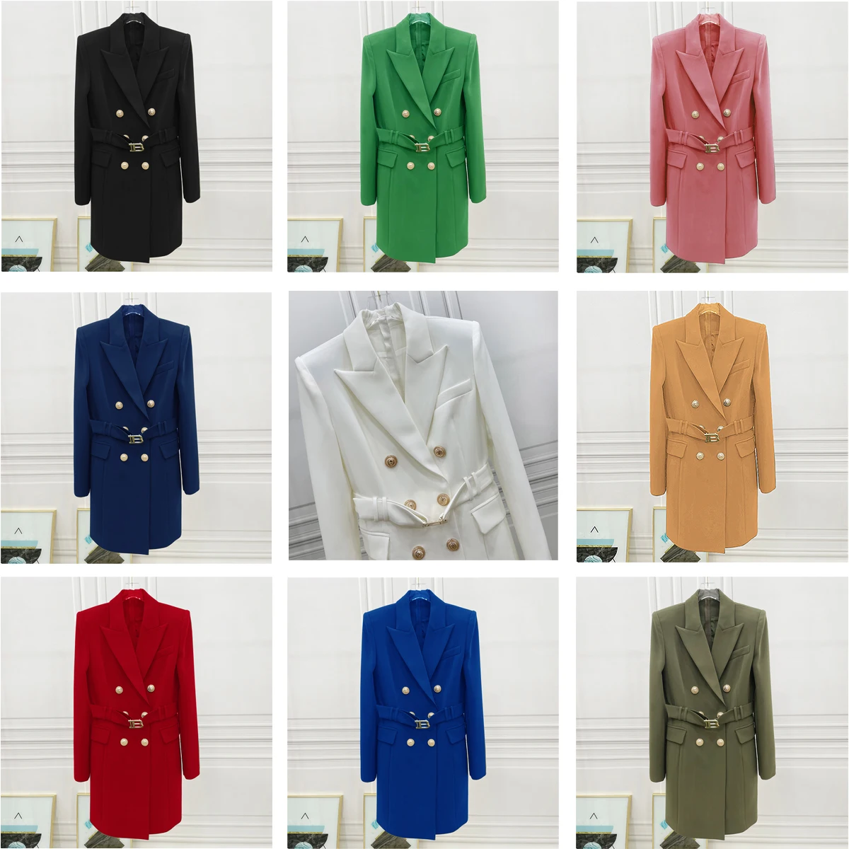 S-3xl Spring And Autumn Net Red Popularity High Quality New Product Slim Fit And Thin Color Women's Blazer A-line Dress Jacket