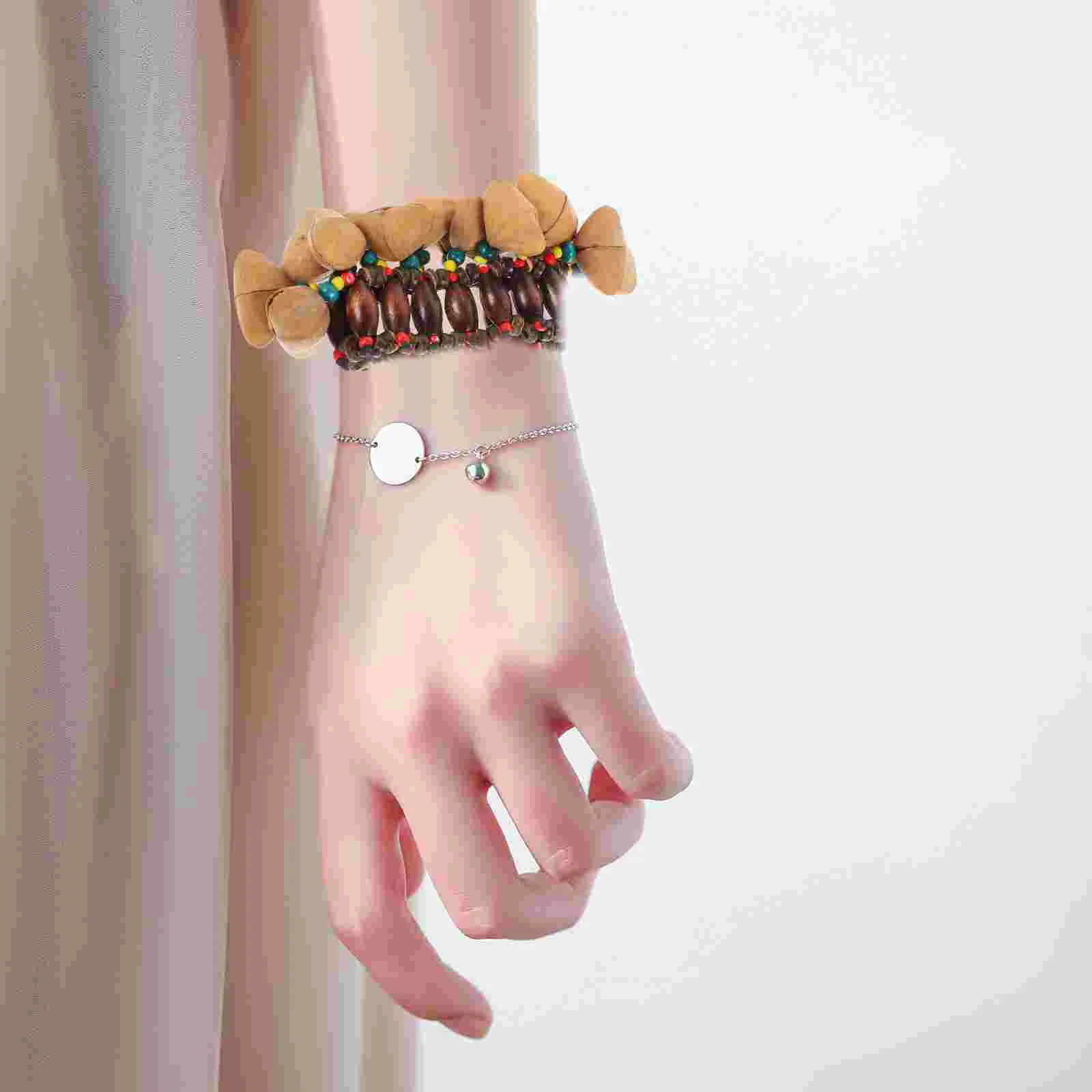 Браслеты с бубоном из орехов браслет-колокольчик в этническом стиле ударный