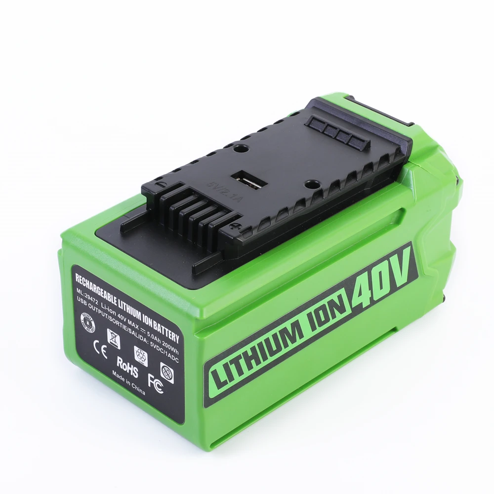 

Factory New 40V 5.0Ah 200Wh Replacement Li-Ion Battery for Greenworks 40V G-MAX Cordless Power Equipment Tools