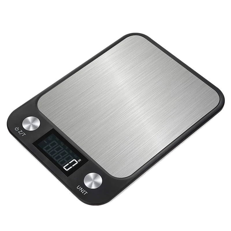 

Цифровые кухонные весы, максимальный вес 5 кг, точные весы для приготовления пищи, из нержавеющей стали, Легкая очистка, 7-дюймовые весы с ЖК-д...