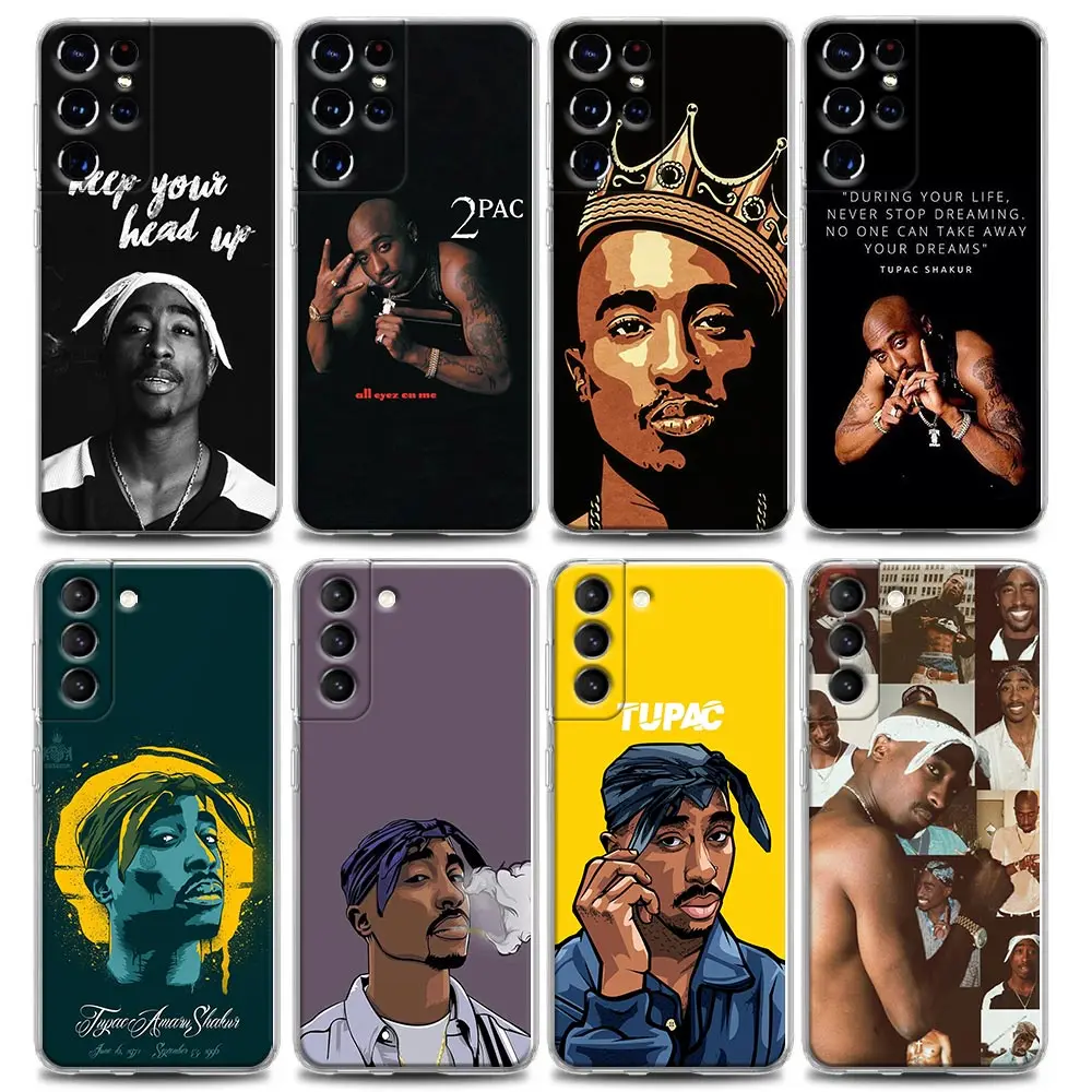 

Clear Phone Case for Samsung S9 S10 4G S10e S20 S21 Plus Ultra FE 5G M51 M31 S M21 Soft Silicone Yinuoda Rapper 2pac Tupac
