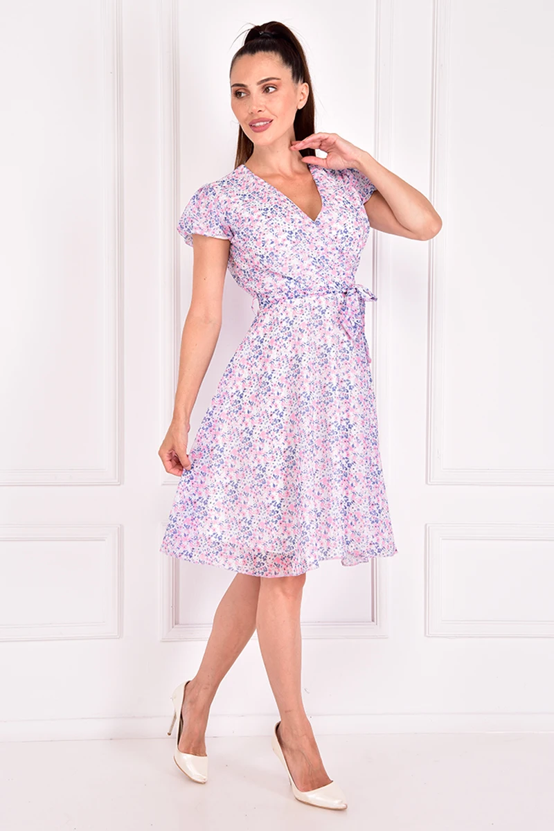 

Patterned Chiffon Dress Lilac ZNG2957